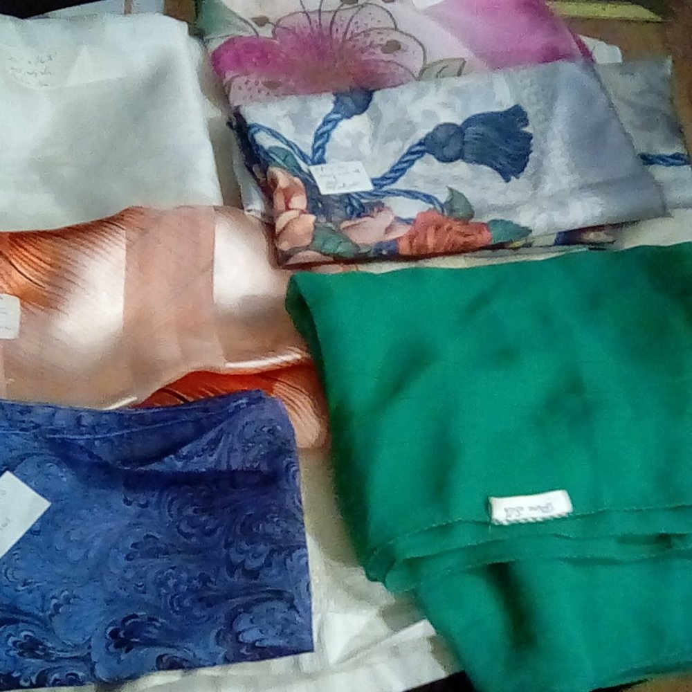 6 Scarfs, $5 each, $25 for all 6.